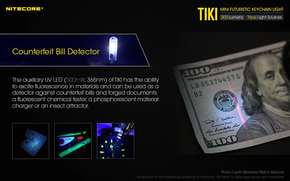 Nitecore TIKI 300 Lumen USB-C Rechargeable Keychain Flashlight - Image 10