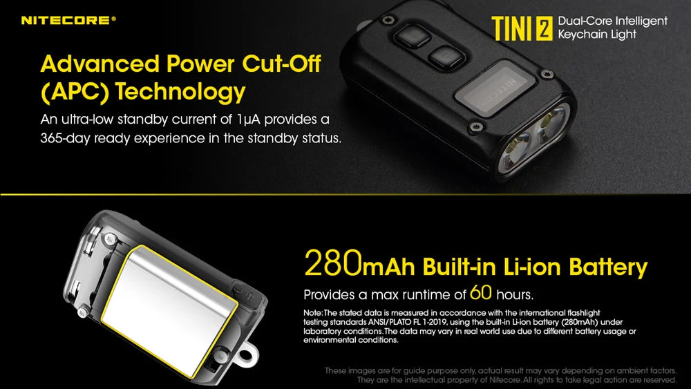 Nitecore TINI 2 500 Lumen USB-C Rechargeable Keychain Flashlight - Image 11