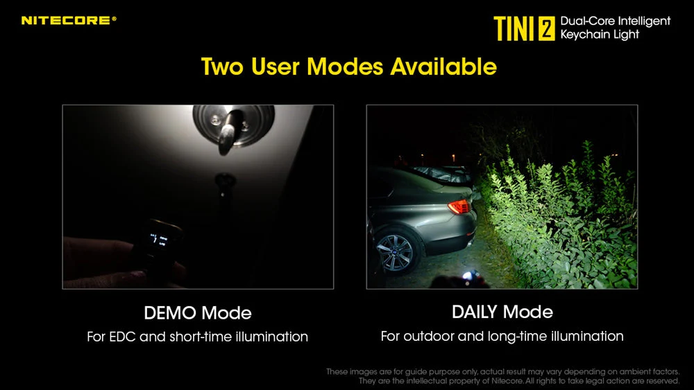 Nitecore TINI 2 500 Lumen USB-C Rechargeable Keychain Flashlight - Image 12