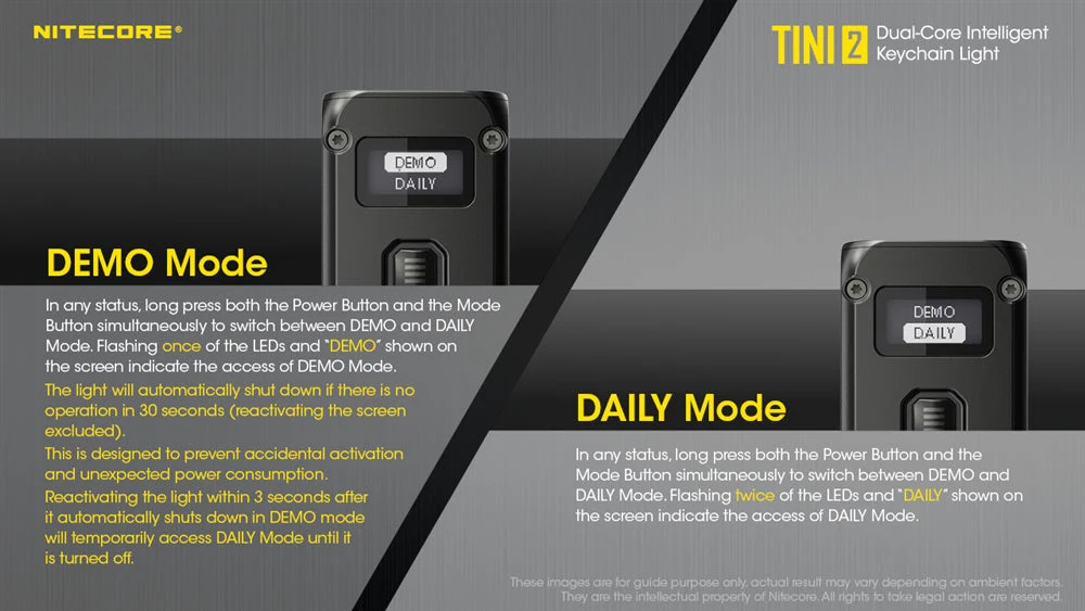 Nitecore TINI 2 500 Lumen USB-C Rechargeable Keychain Flashlight - Image 13