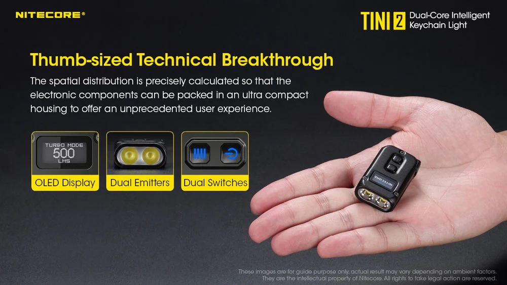 Nitecore TINI 2 500 Lumen USB-C Rechargeable Keychain Flashlight - Image 9