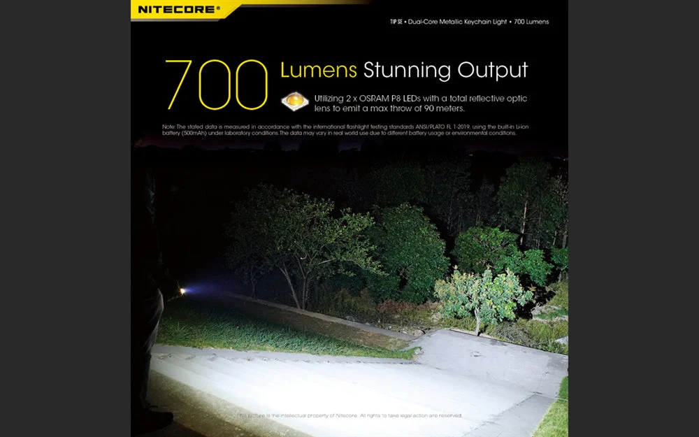 Nitecore TIP SE 700 Lumen Rechargeable Keychain EDC Flashlight - Image 5