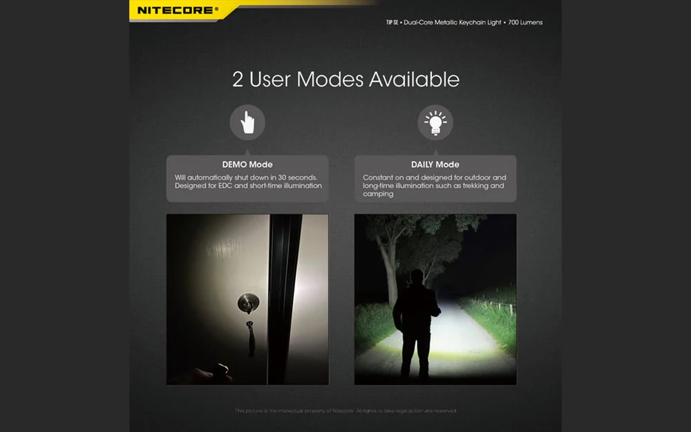 Nitecore TIP SE 700 Lumen Rechargeable Keychain EDC Flashlight - Image 7