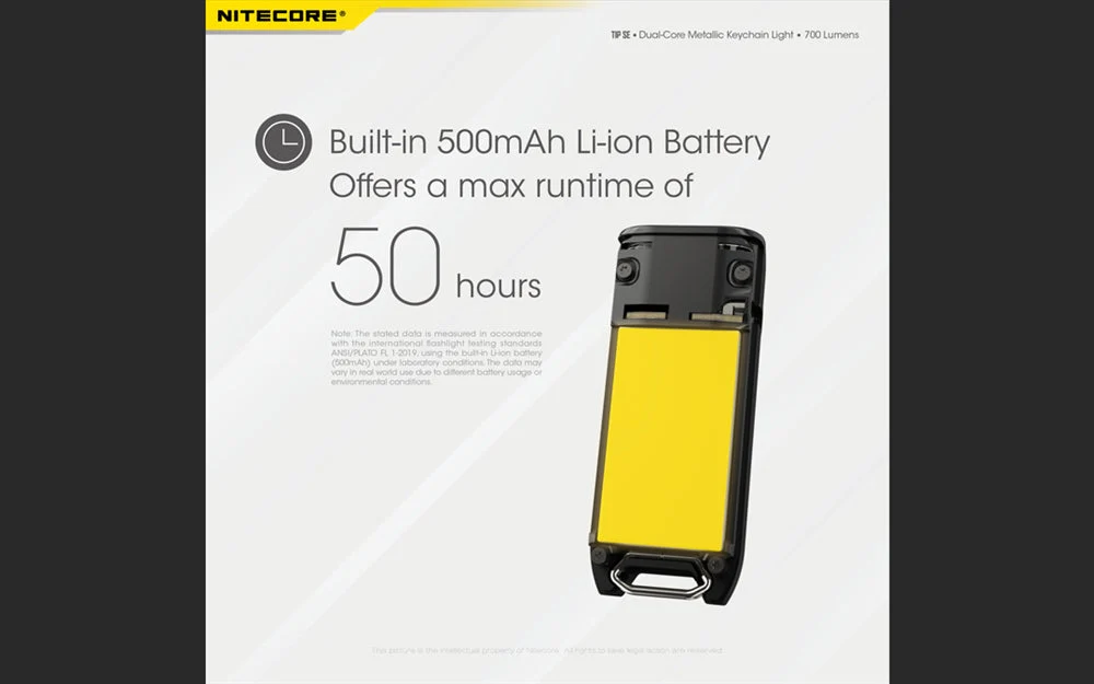 Nitecore TIP SE 700 Lumen Rechargeable Keychain EDC Flashlight - Image 9