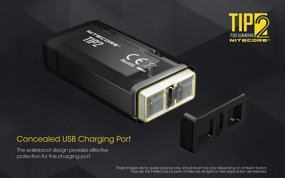 Nitecore TIP 2 (TIP2) 720 Lumen USB Rechargeable Keychain Flashlight - Image 10