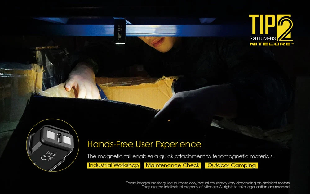 Nitecore TIP 2 (TIP2) 720 Lumen USB Rechargeable Keychain Flashlight - Image 6