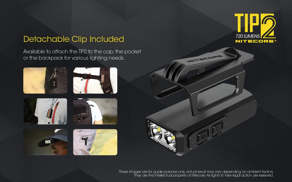 Nitecore TIP 2 (TIP2) 720 Lumen USB Rechargeable Keychain Flashlight - Image 7
