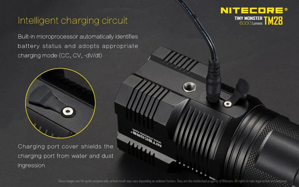 Nitecore TM28 6000 Lumen Rechargeable Flashlight - Image 6