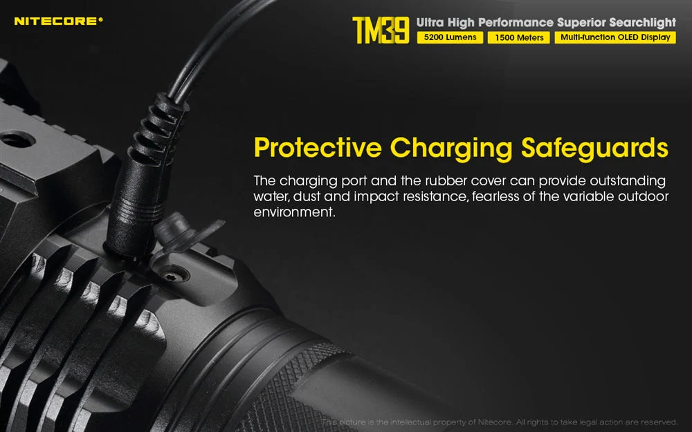 Nitecore TM39 5200 Lumen Long Throw Rechargeable Flashlight - Image 10