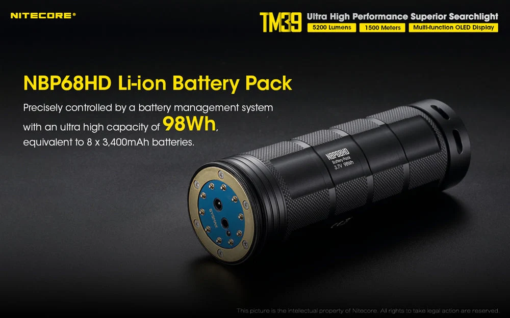 Nitecore TM39 5200 Lumen Long Throw Rechargeable Flashlight - Image 11