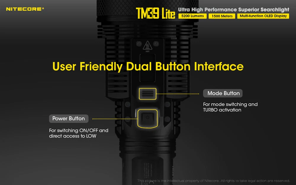 Nitecore TM39 Lite 5200 Lumen Long Throw Flashlight - Image 5