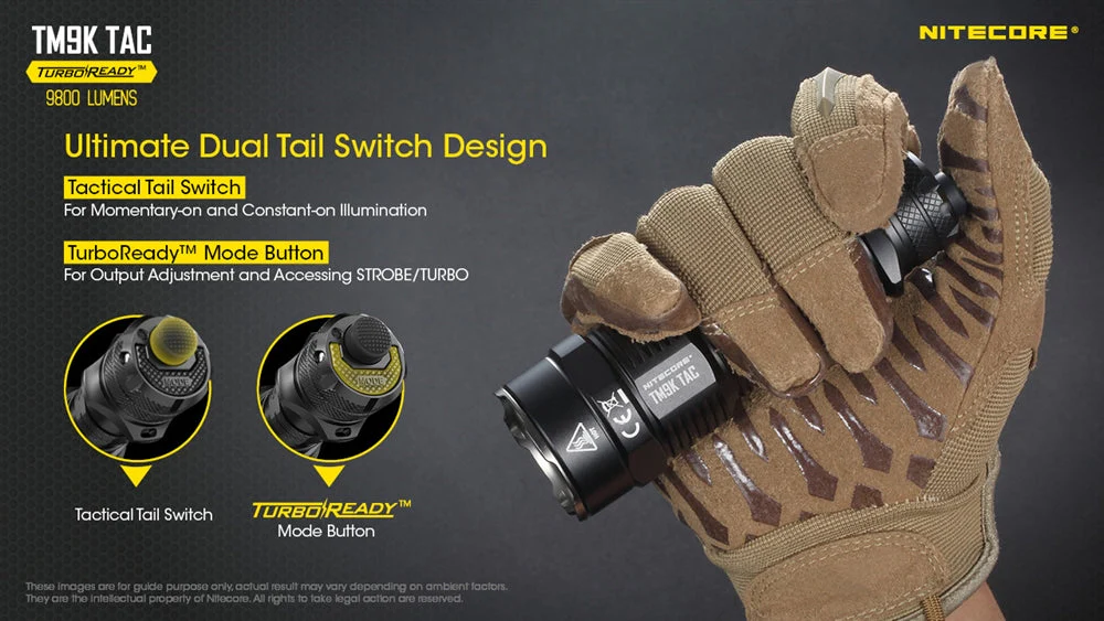 NITECORE TM9K TAC 9800 Lumen USB-C Rechargeable Flashlight - Image 5