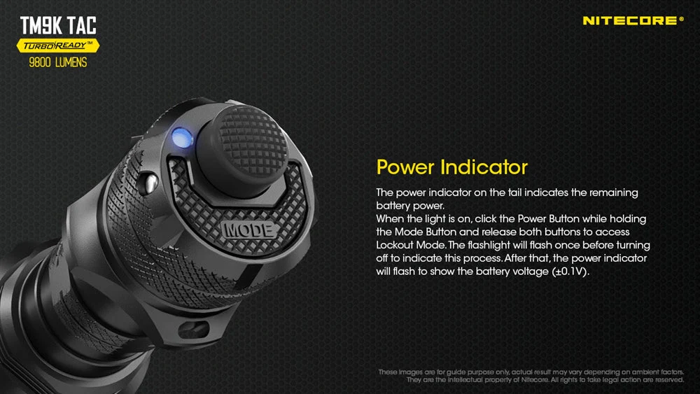 NITECORE TM9K TAC 9800 Lumen USB-C Rechargeable Flashlight - Image 9