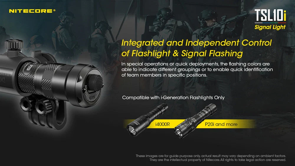 Nitecore TSL10i 4 Color Signal Light Tailcap for P10i, P10iX, P20i, P20iX and P30i Flashlights - Image 3