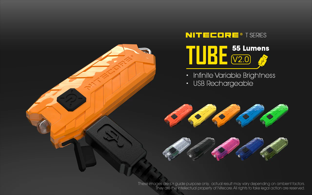 Nitecore TUBE v2 55 Lumen Rechargeable Keychain Flashlight - Image 11