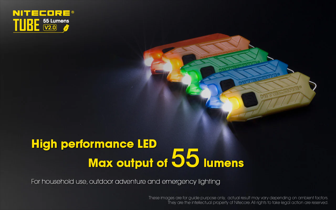 Nitecore TUBE v2 55 Lumen Rechargeable Keychain Flashlight - Image 13