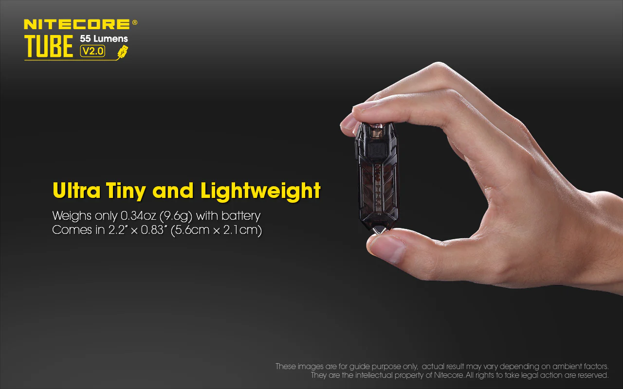 Nitecore TUBE v2 55 Lumen Rechargeable Keychain Flashlight - Image 17