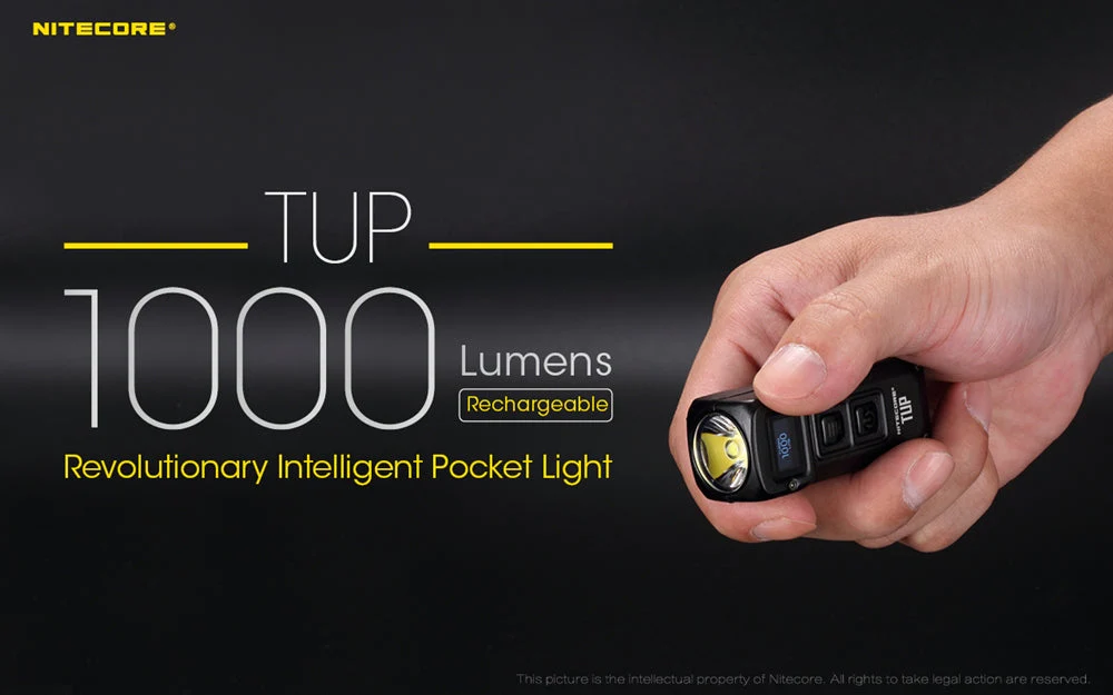 Nitecore TUP 1000 Lumen Rechargeable EDC Flashlight, Digital Display - Image 4