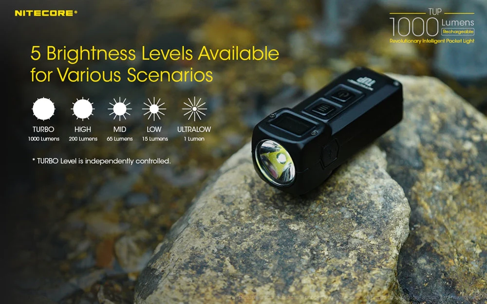 Nitecore TUP 1000 Lumen Rechargeable EDC Flashlight, Digital Display - Image 7