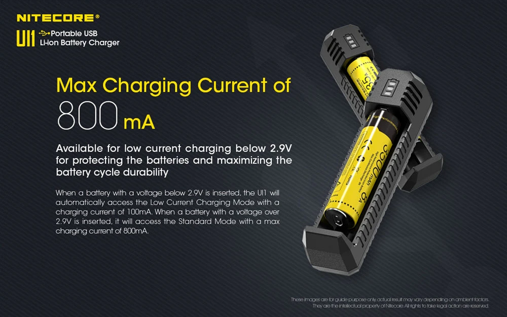 Nitecore UI1 USB-C Charger, for 18650, 21700, 18350, 20700 etc Batteries - Image 3