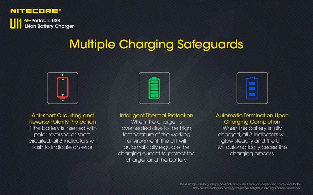 Nitecore UI1 USB-C Charger, for 18650, 21700, 18350, 20700 etc Batteries - Image 7