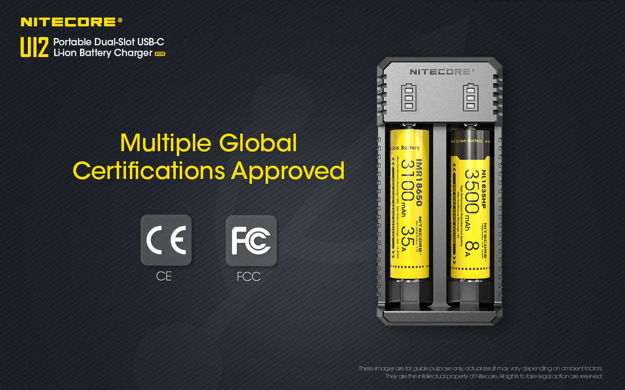 Nitecore UI2 Dual-Slot USB-C Charger, for 18650, 21700, 18350, 20700 Batteries - Image 11