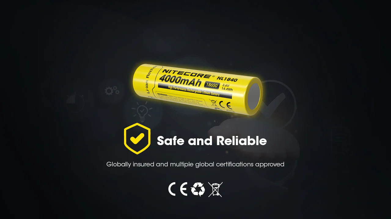Nitecore NL1840 4000mAh Rechargeable 18650 Battery - Image 10