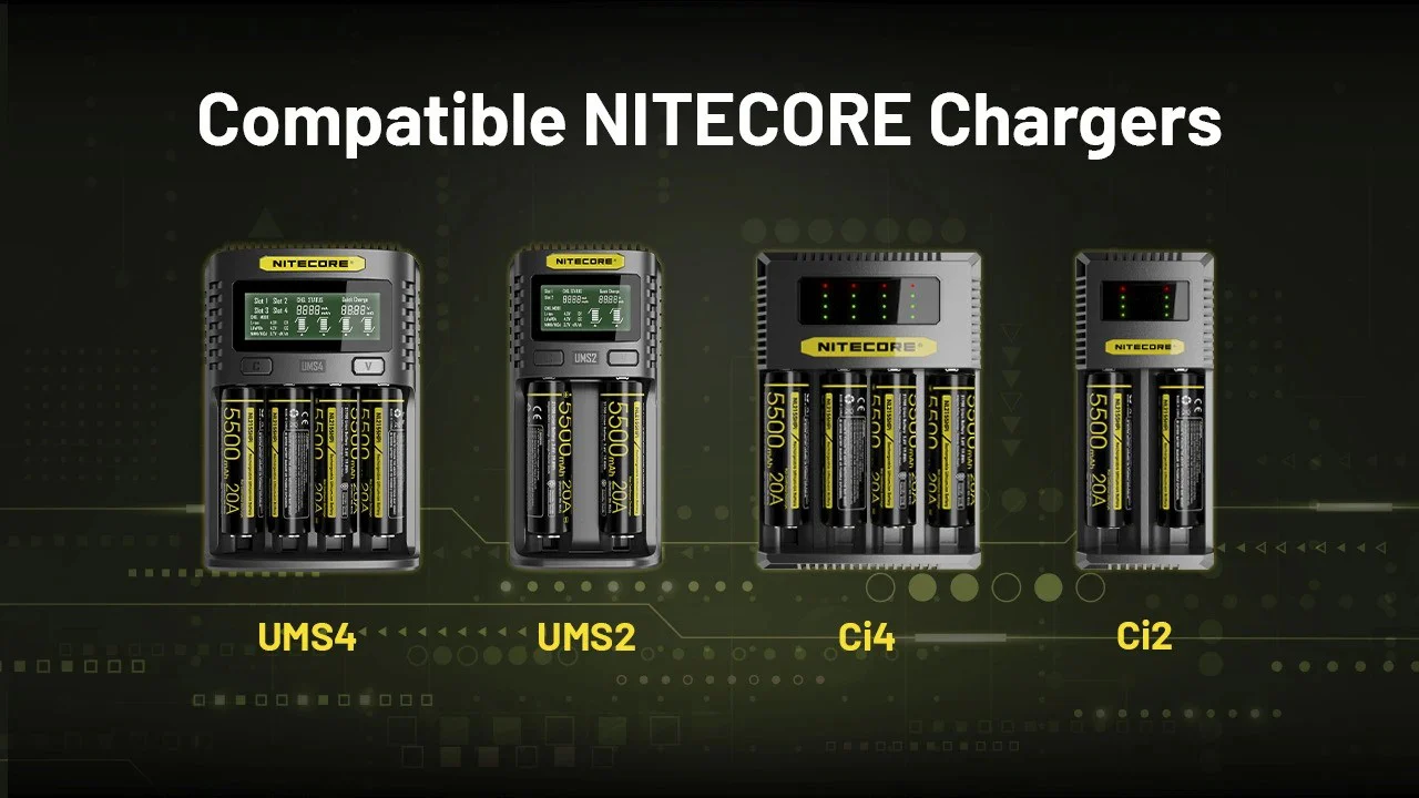 Nitecore NL2155HPi 5500mAh Rechargeable 21700 Battery for i Series (P20iX, P23i, SRT7i, and More) - Image 12