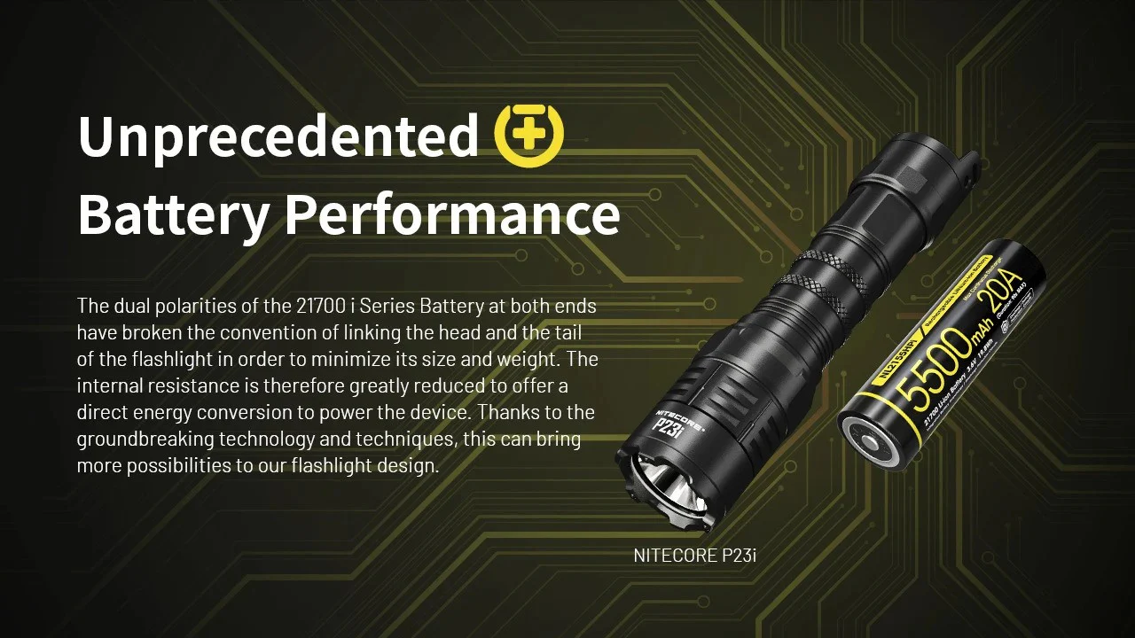 Nitecore NL2155HPi 5500mAh Rechargeable 21700 Battery for i Series (P20iX, P23i, SRT7i, and More) - Image 4