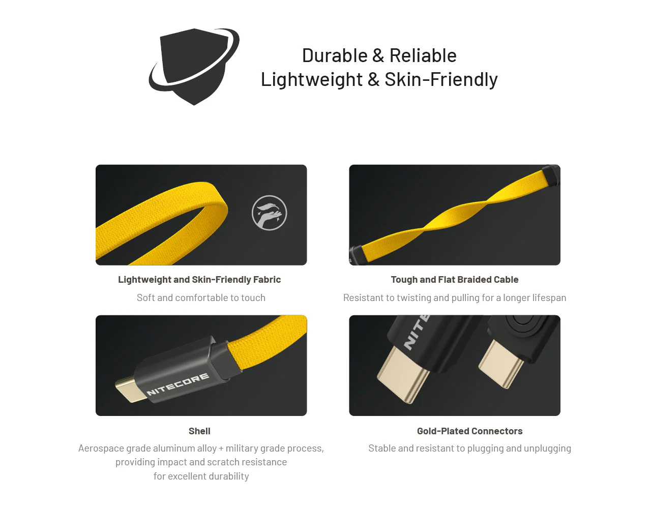 Nitecore NLink10 PD QC Fast Charging USB-C Cable with Gold-Plated Magnetic Connectors - Image 9