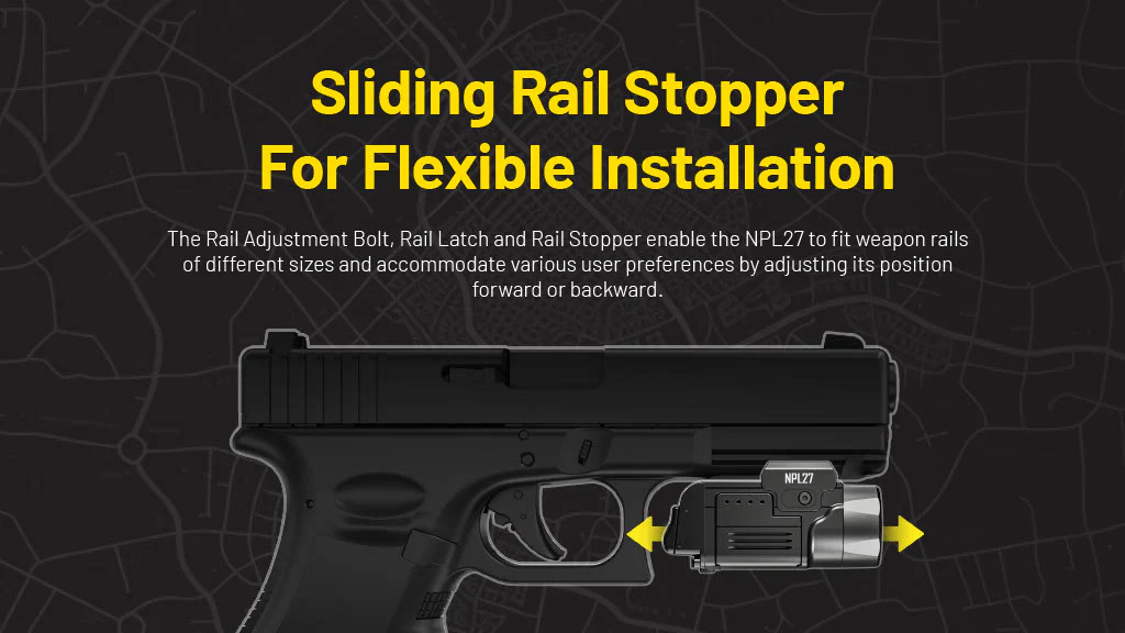 Nitecore NPL27 650 Lumen Rechargeable Long-Throw Compact Rail Mount Flashlight - Image 10