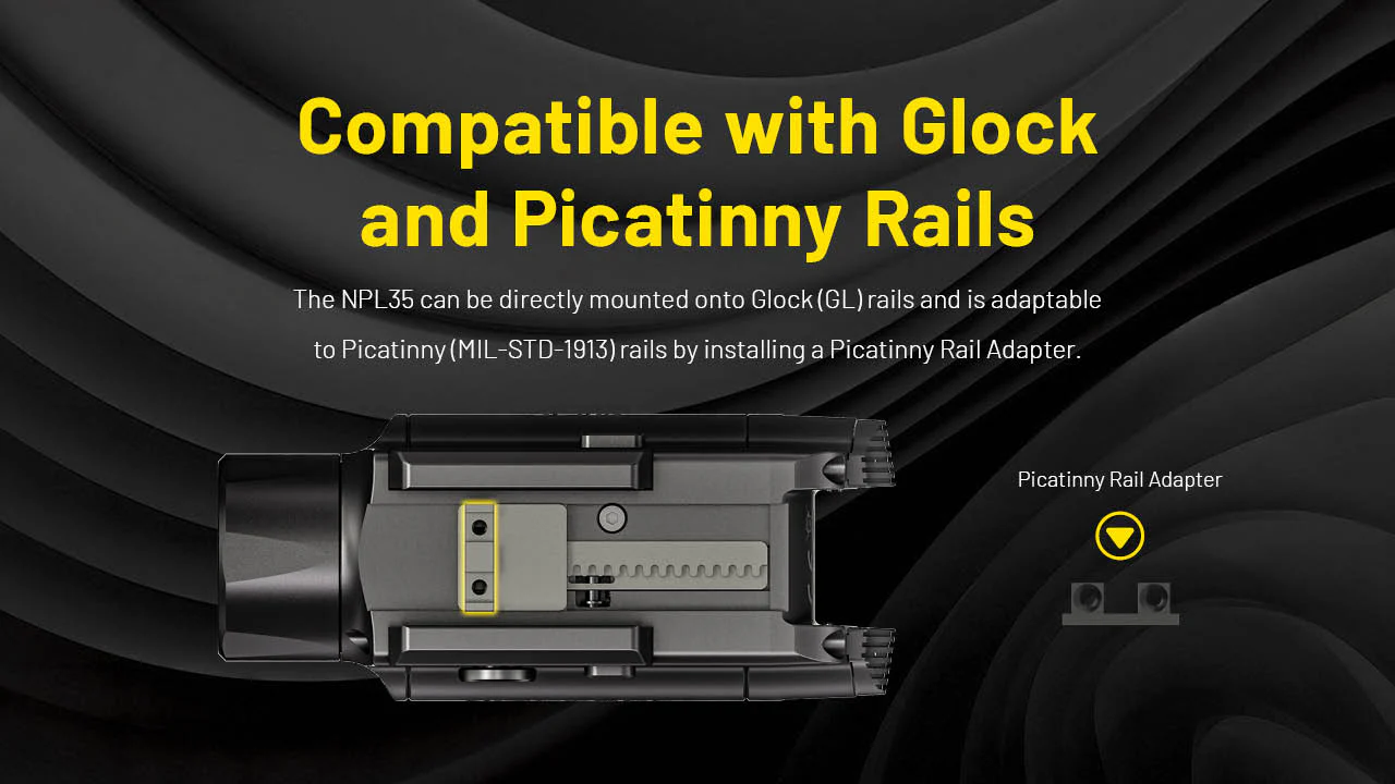 Nitecore NPL35 2000 Lumen Rechargeable Rail Mount Flashlight - Image 10