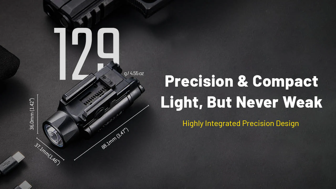 Nitecore NPL35 2000 Lumen Rechargeable Rail Mount Flashlight - Image 6