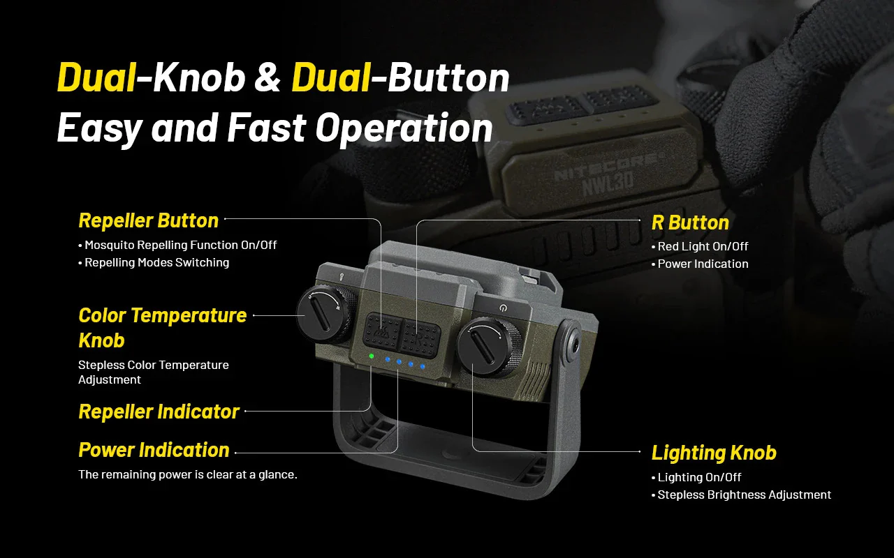 Nitecore NWL30 3-in-1 Outdoor Lantern with Mosquito Repeller and Power Bank Functions - Image 10