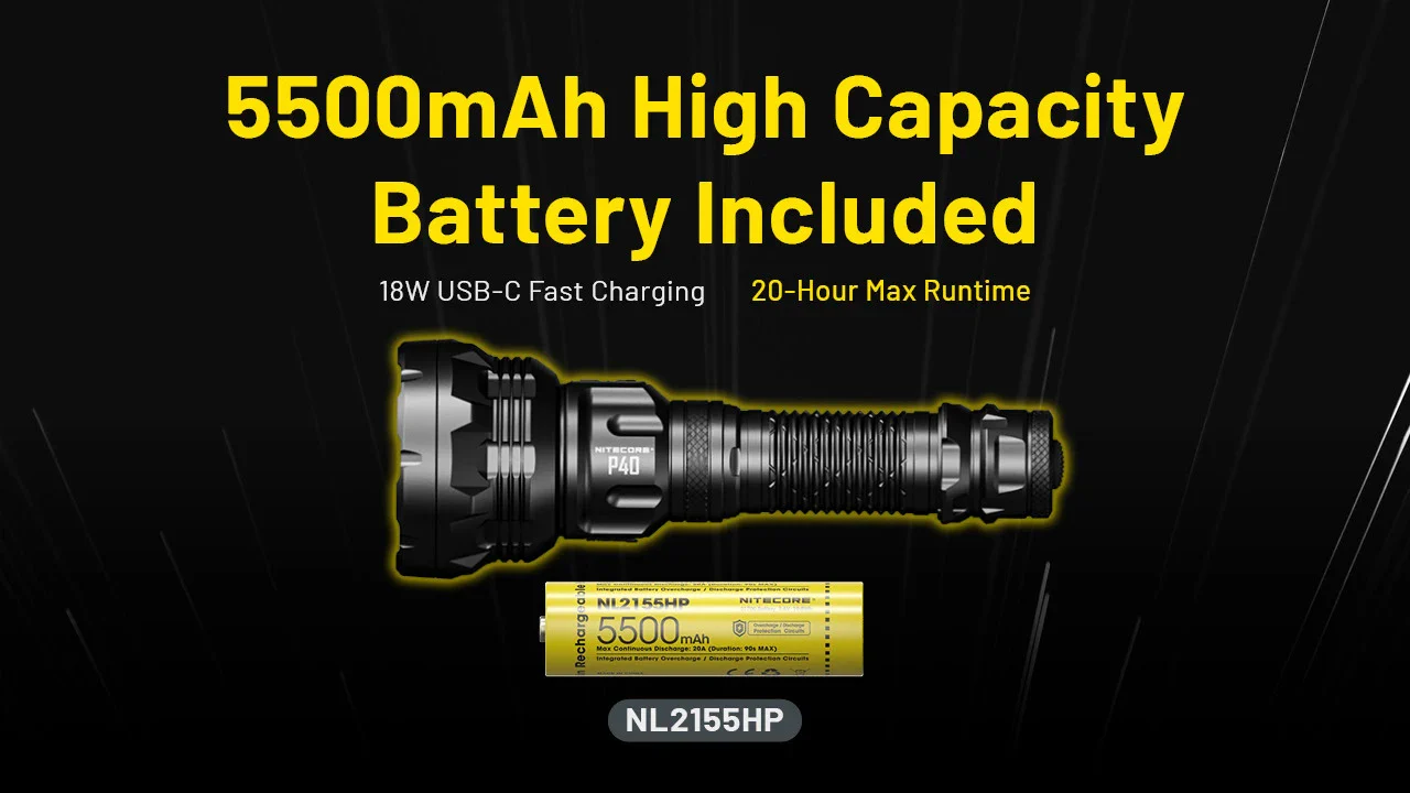 Nitecore P40 3171 Yards Ultra Long Throwing Rechargeable LEP Flashlight - Image 7