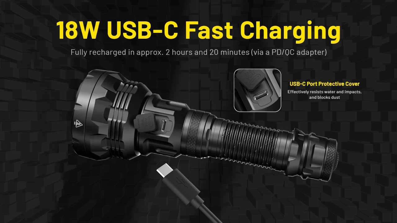 Nitecore P40 3171 Yards Ultra Long Throwing Rechargeable LEP Flashlight - Image 8