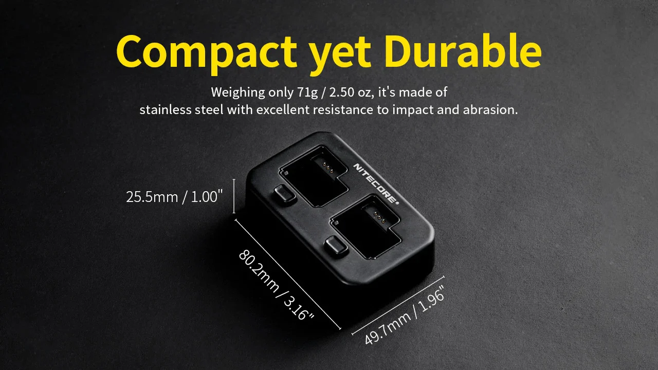 Nitecore PLC500 USB-C Dual-Slot Charger for the PLB500 Battery - Image 5
