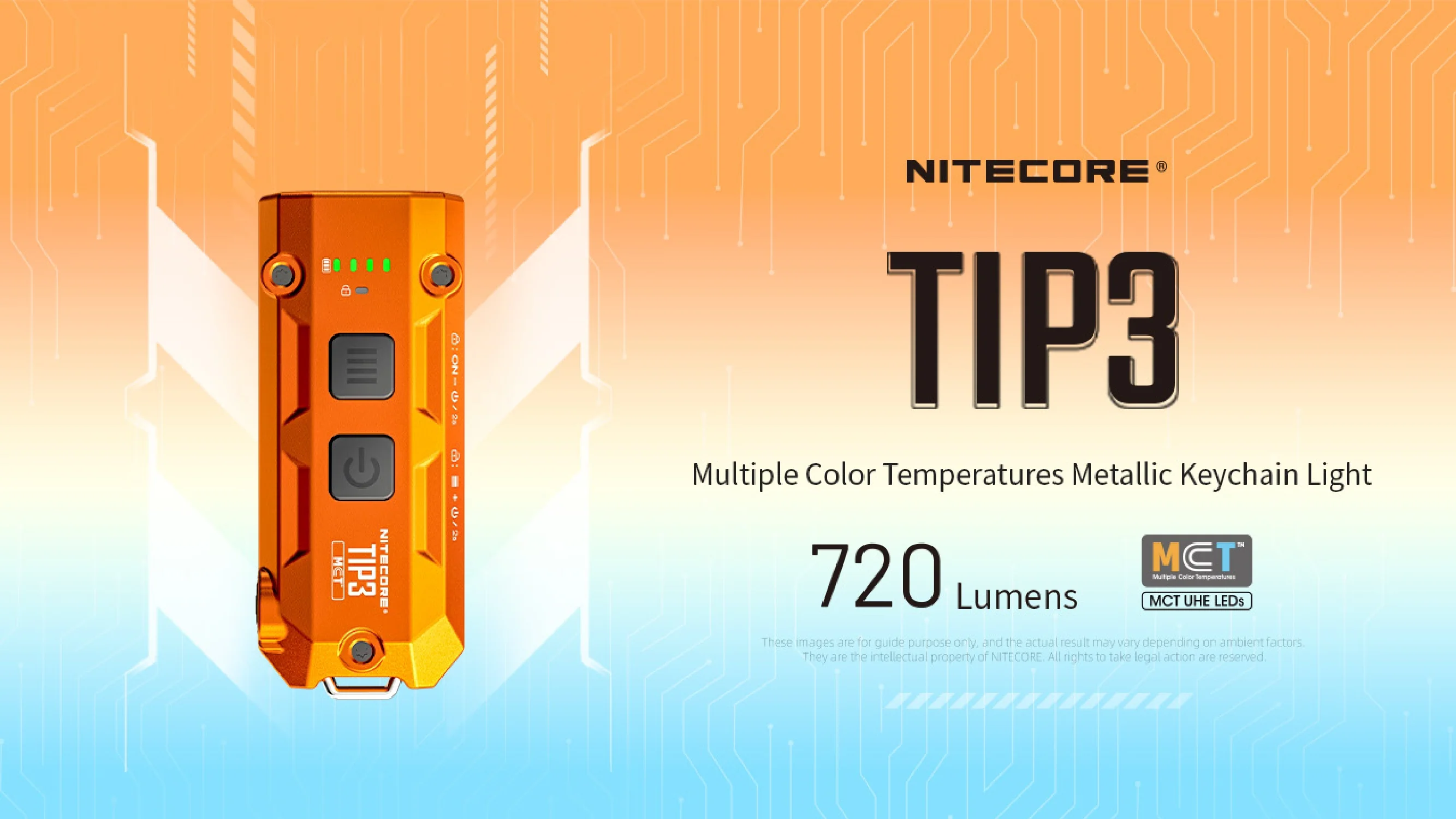 Nitecore TIP3 (TIP 3) 720 Lumen Rechargeable Keychain Flashlight - Image 5