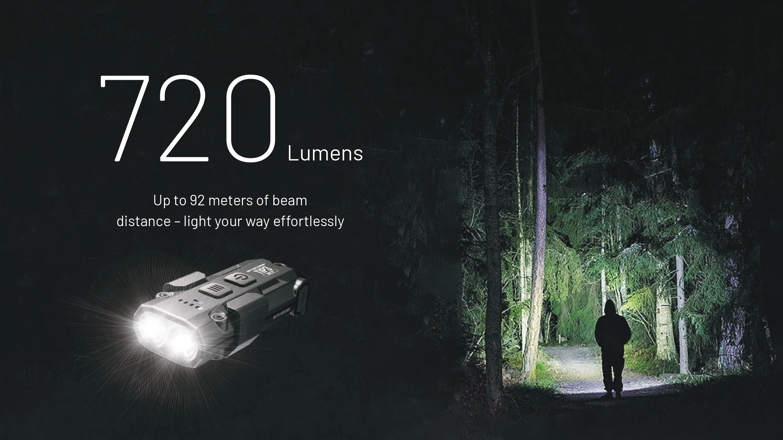 Nitecore TIP3 (TIP 3) 720 Lumen Rechargeable Keychain Flashlight - Image 7