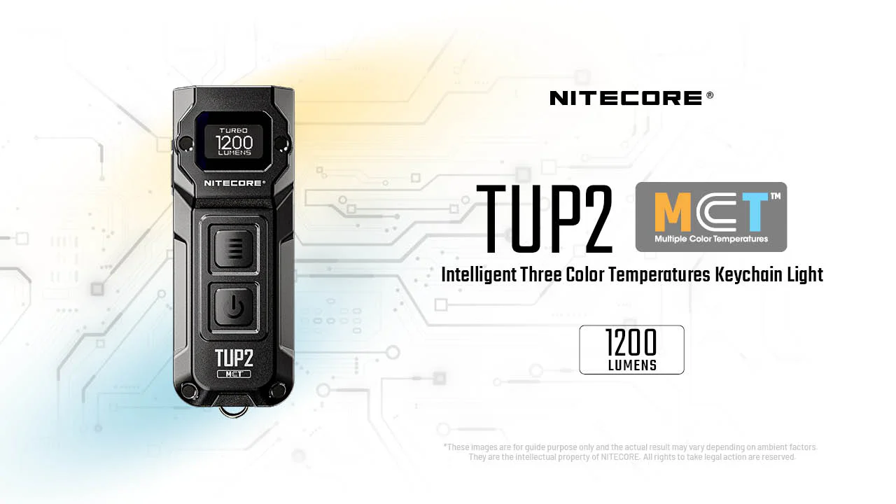 Nitecore TUP2 1200 Lumen MCT Rechargeable Keychain EDC Flashlight - Image 5