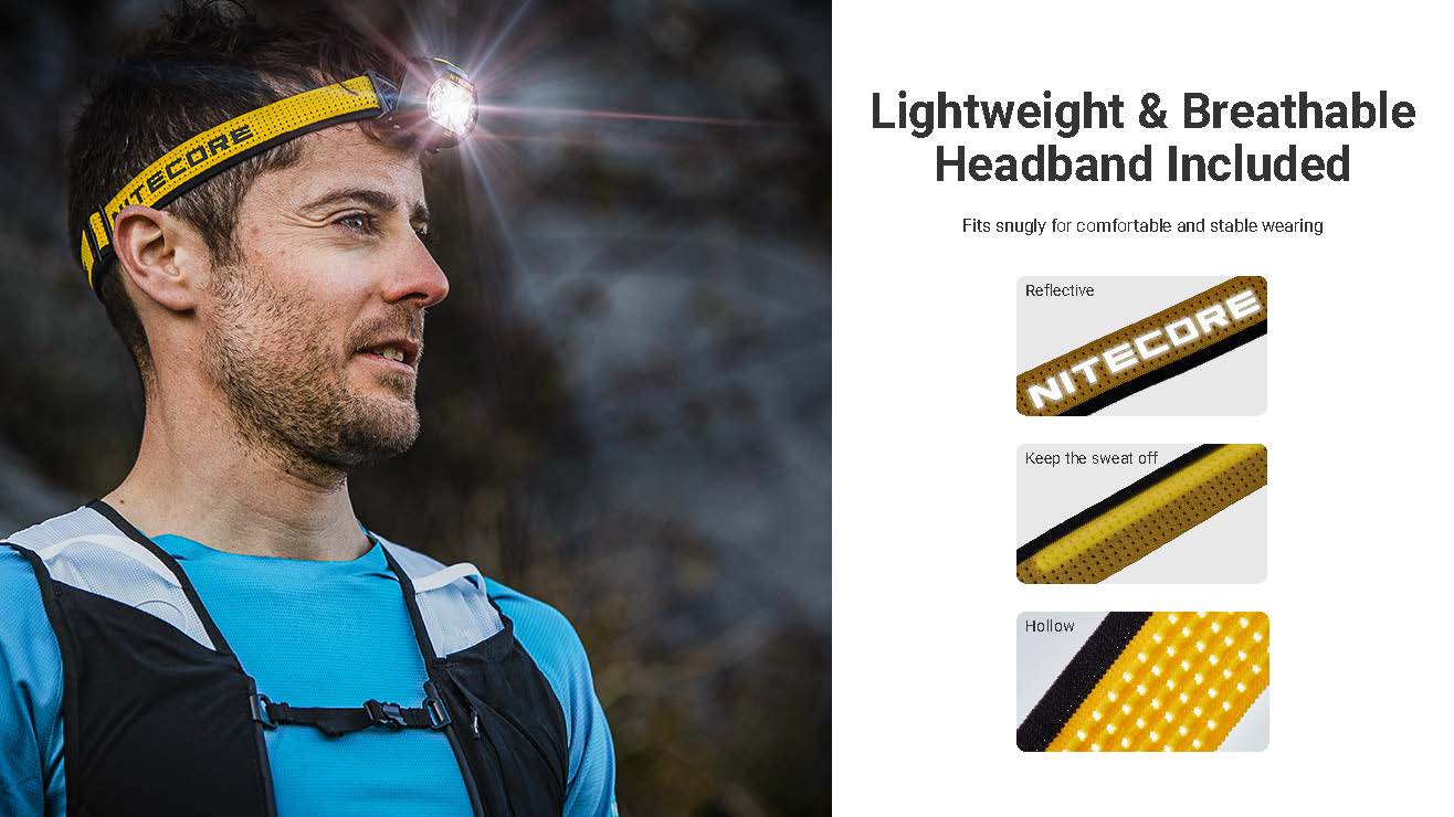 Nitecore UT27 MCT Pro 800 lumen 3 Color Temperatures Running Headlamp - Image 11